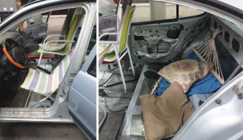 Gallego del dia: Sorprenden en Toledo a un conductor con un coche que llevaba sillas